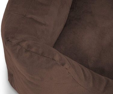 Knuffelwuff Dog Bed Dreamline from Velour XXL 120 x 85cm Brown - Removable Cover - Easy to Clean - for Large, Medium and Small Dogs