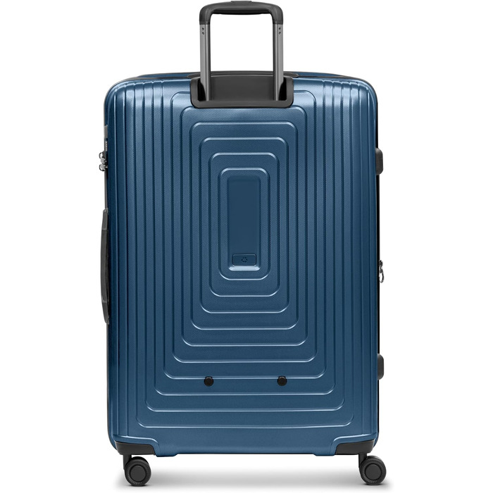 Набір валіз REDOLZ з жорстким корпусом, 4 предмети з косметичкою (Dark Blue Metallic, 2-SET)