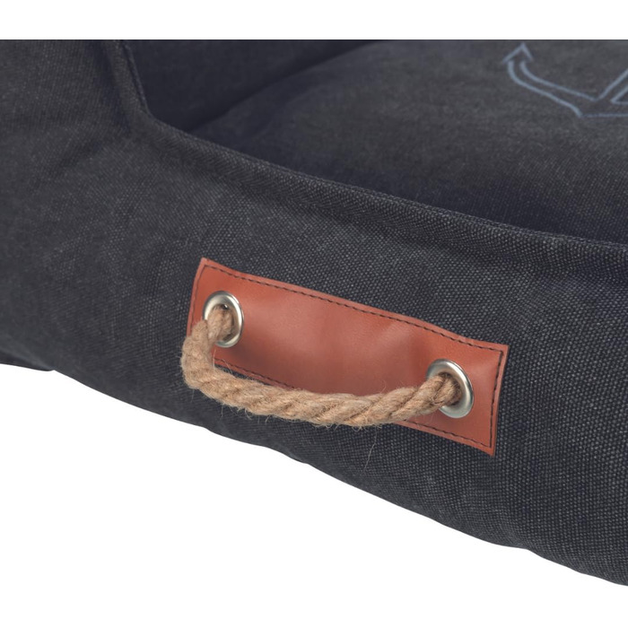 Тріксі лежанка для собак Nordic Föhr, 70 см, чорна – зручна лежанка-кошик для собак великих та малих порід, з ручкою для перенесення, м'яка та миється, 36595, розмір 100 x 80 x 36 см