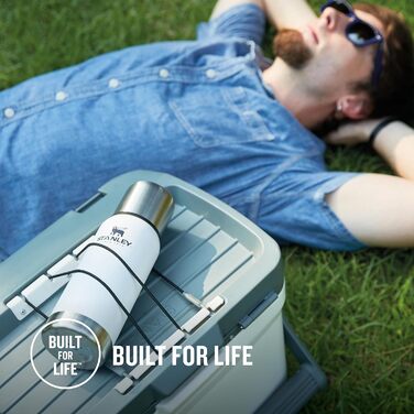 Термос Stanley Adventure з нержавіючої сталі, 1 літр - термопляшка, 24 години, BPA-Free, кришка-поїльник, колір: молотний зелений