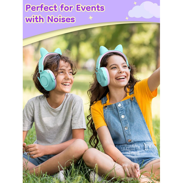 Навушники захисні дитячі Dr.meter SNR 32dB, зелені (2 шт.) - для аутистів, концертів, авіашоу