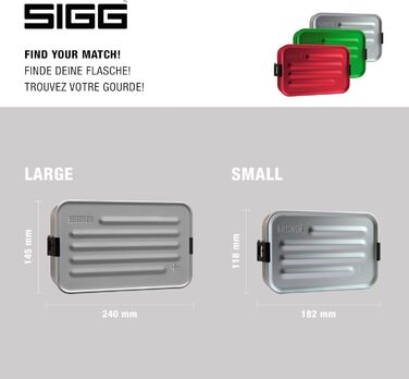 SIGG - Alu Lunchbox Plus - Lunchbox with Compartment - Award-Winning - Dishwasher Safe & Microwave Safe - Absolutely Leak-Proof - Feather-Light - BPA-Free