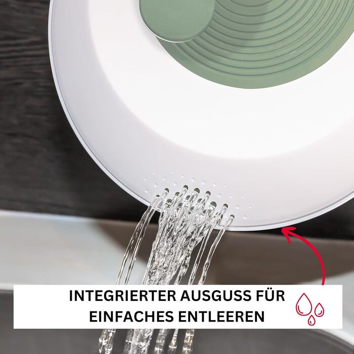 Салатниця Westmark об'ємом 4.4 л, пластик BPA-free, прозора/біла/зелена, 2430224A