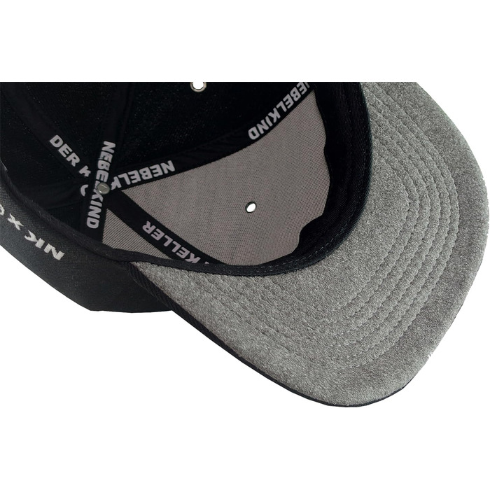 Кепка Nebelkind Snapback Steini Der Keller: універсальний розмір, чорно-сіра, для чоловіків та жінок, стильна бейсболка в стилі streetwear