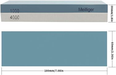Набір для заточування ножів Schleifstein: двосторонній точило з зернистістю 1000/4000, з антиковзким тримачем