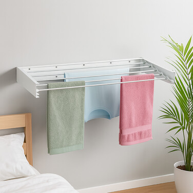 Relaxdays Clothes Rack Wall Mountable Folding