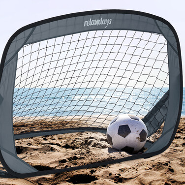 Relaxdays Pop-Up Football Goals, 2-Piece Set