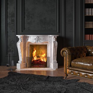 Relaxdays 5-Piece Fireplace Tool Set in Black