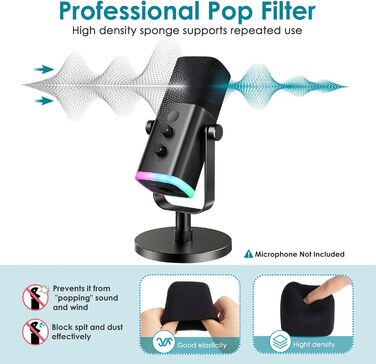 Кріплення для мікрофона FIFINE AM8, білий - Шарнірний штатив для мікрофона, сумісний з FIFINE Recording XLR/USB мікрофонами, AM8, YOUSHARES, з адаптером 3/8' - 5/8'