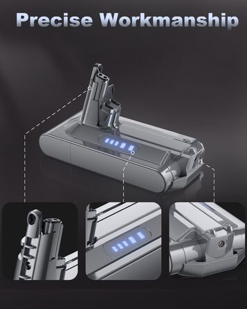 Запасний акумулятор Powtree для пилососа Dyson V10 (1 фільтр + 3 шурупи)