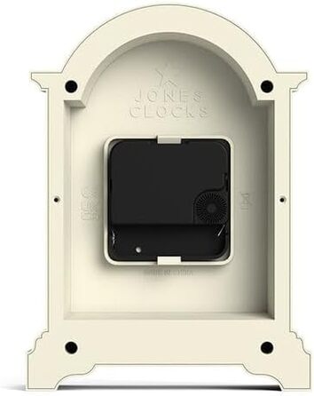 JONES CLOCKS® Bistro Table Clock | Classic Arch Design | White | Timeless style for desk, table, shelf, or nightstand