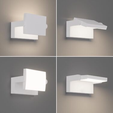 Klighten LED вуличне освітлення 24W: водонепроникна настінна лампа з поворотним LED-панелем, 1500 люмен, тепле світло 3000K для саду, тераси