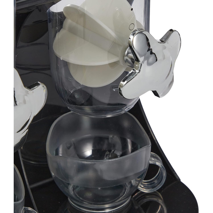 Relaxdays Double Cereal Dispenser, Cereal Dispenser for Muesli, Cornflakes, Sweets, Snack Dispenser Plastic, Black, 1 Piece