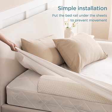 Захисний бортик для ліжка UBBCARE з м'якої піни Memory Foam, безпечний, для дітей, немовлят і літніх людей, з чохлом, що знімається і переться, портативний, довгий, для дитячого ліжка