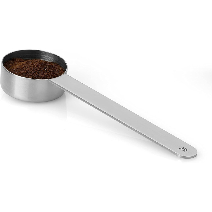 Канistra для кави WMF Kult Tee з нержавіючої сталі на 500г, з мірною ложкою, для кавових зерен та меленої кави, Cromargan® нержавіюча сталь, придатна для миття в посудомийній машині