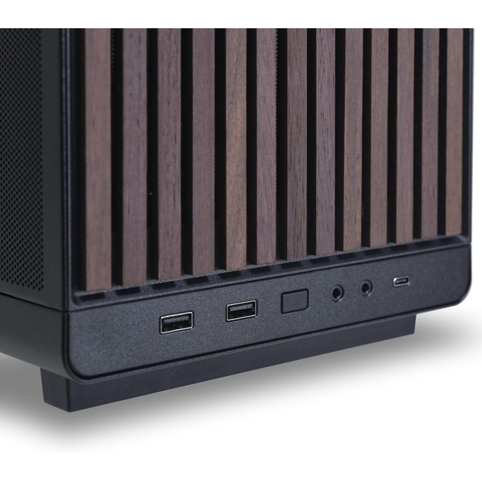 Корпус Lian Li DAN Cases A3 Wood Edition для ПК Micro-ATX з темперованим склом та дерев'яними вставками з чорного горіха