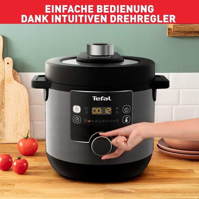 Tefal CY7788 Turbo Cuisine & Fry Multicooker | Pressure Cooker & Air Fryer | 14 Automatic Cooking Programs | Extra Crisp Lid | Versatile | 7.6 L Capacity | Includes Recipe Booklet & Cuisine & Fry Recipe App - 7.6L Multicooker