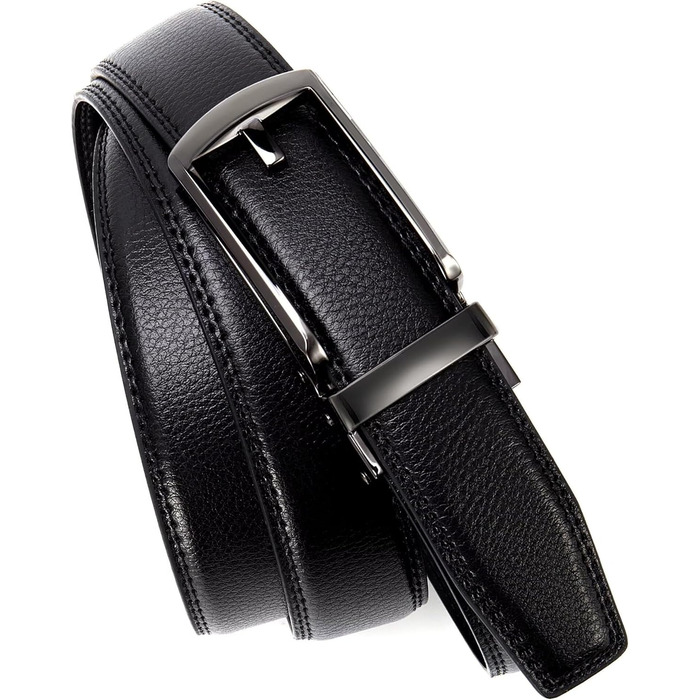 Чоловічий шкіряний ремінь CHAOREN з автоматичною пряжкою, 32 мм, для бізнесу та офіційних заходів, без дірок, розмір 100-110 см (загальна довжина 125 см)
