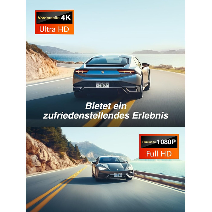 Відеореєстратор iZEEKER 4K з двома камерами, GPS, 64GB, 12