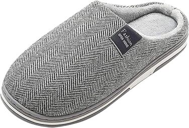 Тапочки жіночі зимові з плюшу, чоловічі, теплі фетрові тапочки, зручні фетрові сліпони для жінок та чоловіків (сірий, 45 EU)