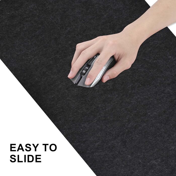 Килимок для столу з фетру, великий, 80x40 см. Нековзний килимок для столу, ігровий килимок, килимок для письма, офісний захист столу (Сірий)
