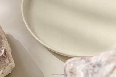 Обідній сервіз Konsimo Victo, бежевий глянцевий, набір тарілок на 6 осіб (12 предметів)