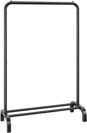 Стійка для одягу VEVOR - чорна, 400 x 1010 x 1510 мм. Підходить для спальні, ванної, гардеробу та прихожої. Міцна та універсальна
