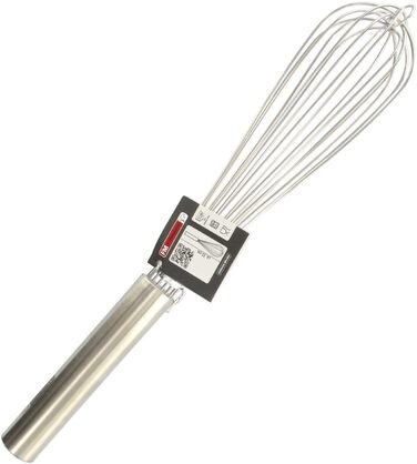 Віночок кухонний FMprofessional 21888, нержавіюча сталь, 35 см, сріблястий - для збивання кремів, яєць та соусів