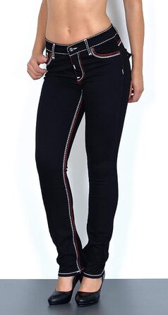 Жіночі джинси ESRA Straight Leg J755/J753, великі розміри, товсті шви