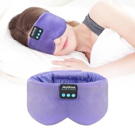Маска для сну Joythink з Bluetooth 5.3 та навушниками, шовкова, для бічних положень, 16 год автономії, періння для подорожей, медитації (Ліловий)