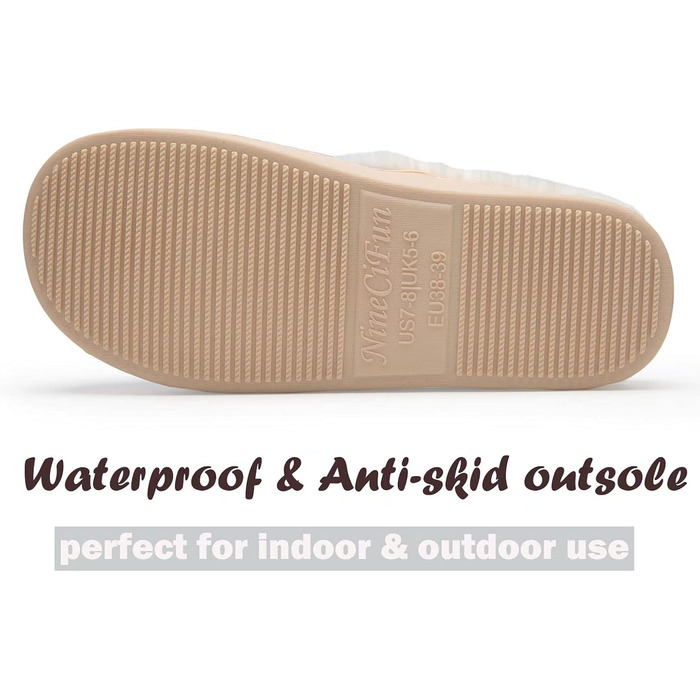 Домашні тапочки NineCiFun для жінок, зимові, теплі, зручні, з м'якою піною пам'яті, з антиковзкою підошвою, для дому, блакитні, 38/39 EU