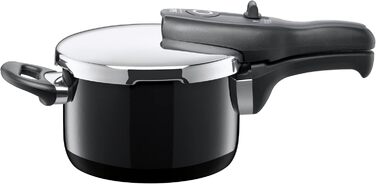 Скороварка Silit Sicomatic t-Plus 2,5 л, силарганова, для індукції, 18 см, 3 режими, чорна, з одноручним регулятором
