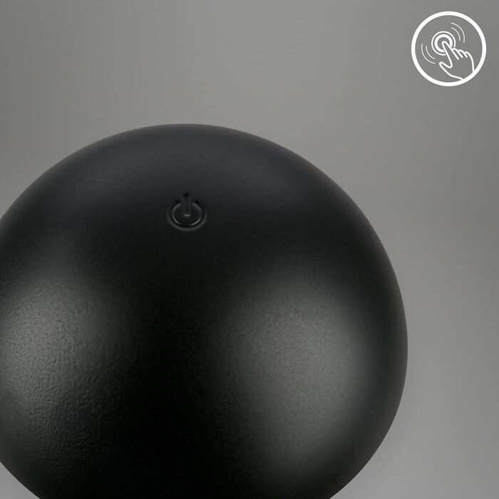 LED-лампа BRILONER настільна бездротова з сенсорним управлінням, диммуванням, теплим білим світлом, 28x16 см (Чорний)