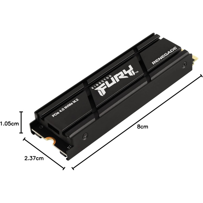 SSD Kingston FURY Renegade 1TB PCIe 4.0 M.2 NVMe з радіатором для геймерів та ентузіастів