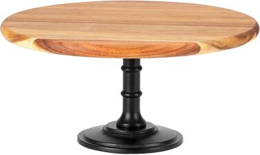 Дерев'яний етажерка/підставка для тортів та капкейків E-ROOM TREND | 1 ярус | з дубовим цоколем | для вечірок, дня народження, дитячого свята