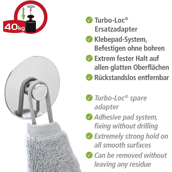 Кріплення WENKO Turbo-Loc® UNO, 6x6 см (одинарне)