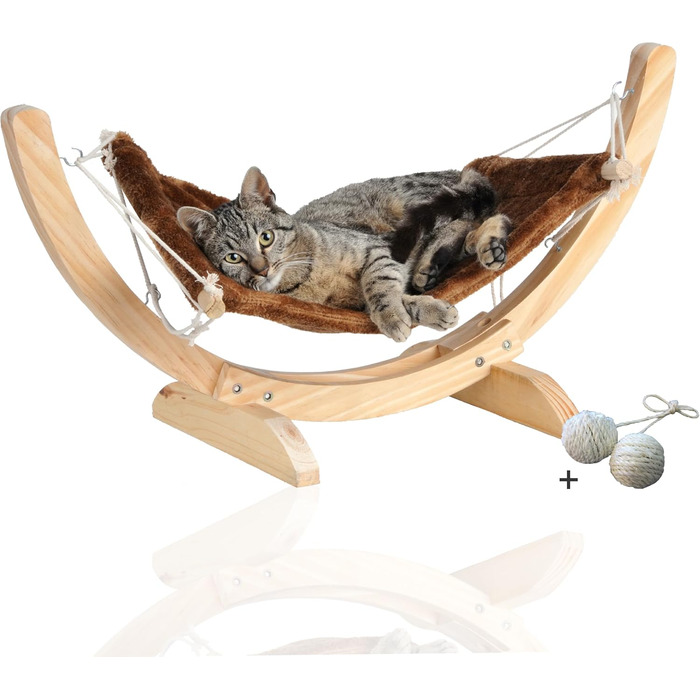 Гамак для котів Cat Relax | Місце для сну кота | Кошаче ліжко | Кошик для сну кота | Гамак для кота (Коричневий)