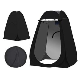 Намет для туалету TUKAILAI: розпашний намет для душу, передягання та туалету для кемпінгу та пляжу, 150x150x190 см, чорний