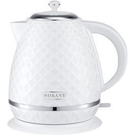 Електричний чайник SOKANY SK-1032, 2200W, 1.7L, з фільтром від накипу, автовимкненням, індикатором рівня води, поворотним підставою, чорний