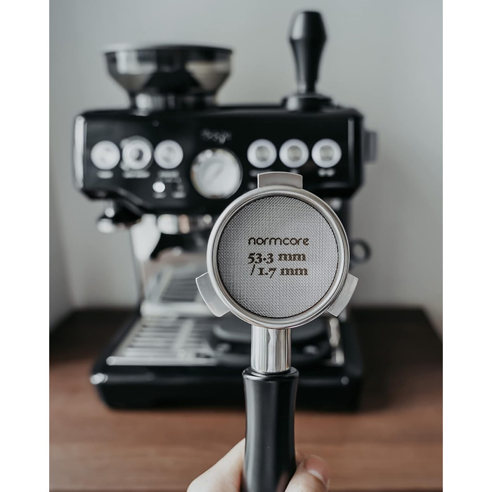 Портфільтр Normcore 54 мм без дна з фільтром для кавомашин Breville 870/875/878/880 та інших серії 8, подвійний фільтр для еспресо