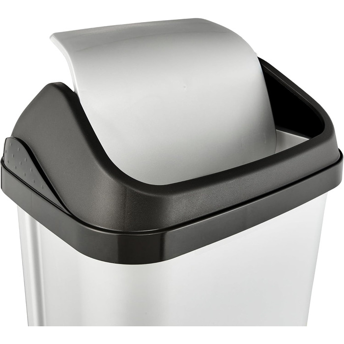 Відро для сміття Keepeer з кришкою-маятником, Swantje, сірий (світло-сріблястий, 2x25 л)
