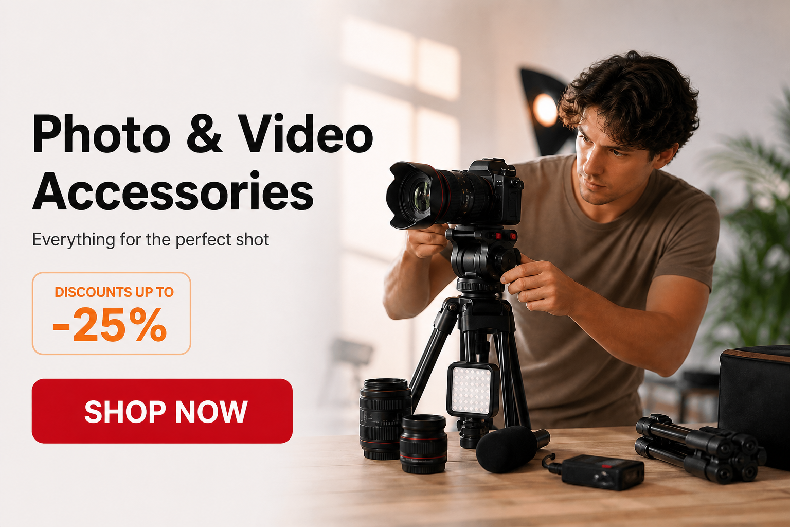 📸 Photo and video accessories — discounts up to -25%
