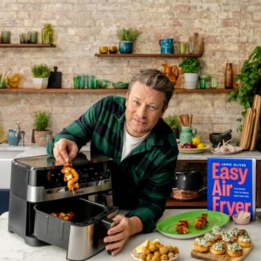 Аерофритюрниця Tefal Jamie Oliver Dual Drawer 8.3л з грилем та 8 програмами EY90JDE1