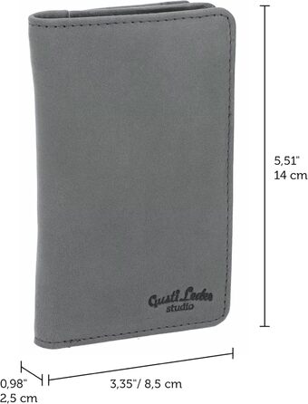 Gusti Leather Wallet - Beckett Small Purse Women's Vintage Gray Leather