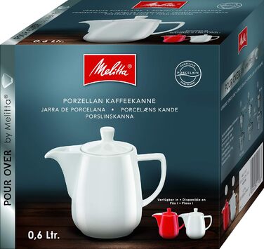 Melitta 219087 Porcelain Coffee Pot, 0.6l, White