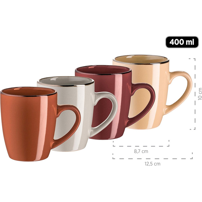 MÄSER Fresh (Nature) - Набір посуду з металевим бордюром (16 предметів)