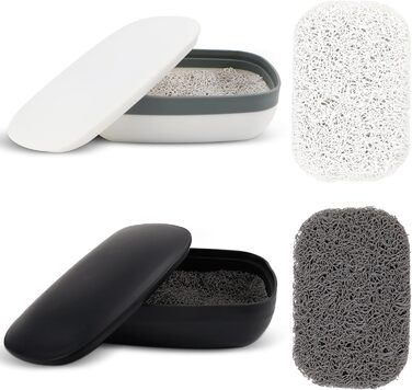 Водонепроникні мильниці для подорожей TUZHE (2 шт.) з ситом та мішечком для мила з сизалю - для дому та в дорогу