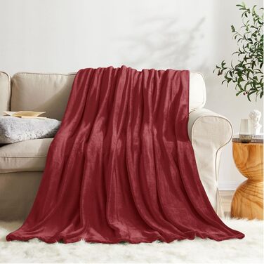 Плед з мікрофібри KMUSET, теплий та м'який, 150x180 см, білий