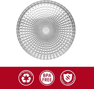Guzzini - Tiffany, Round Tray - Transparent, Ø35.6x h4 cm - 19890100