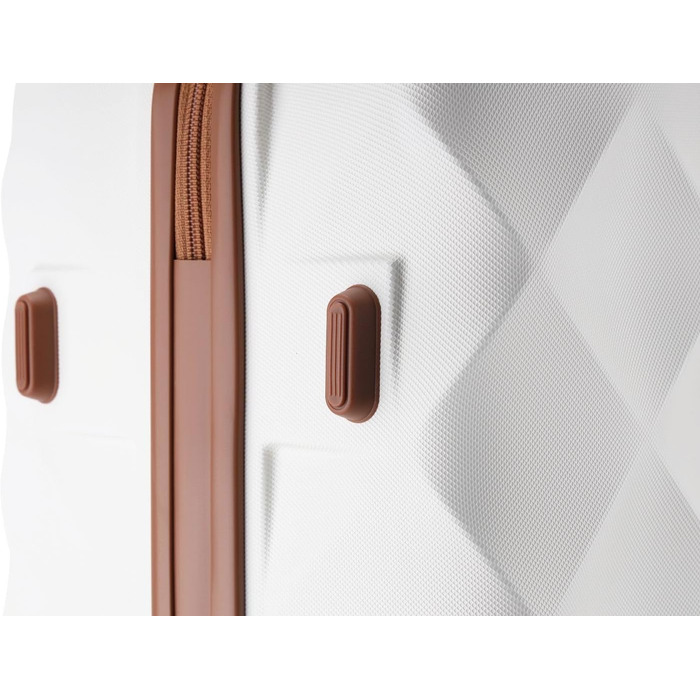 Чемодан British Traveller Mittelgroßer, 64x43x26.5 см, ABS+PC, TSA-замок, 4 колеса, кремовий (64 см, 57 л)